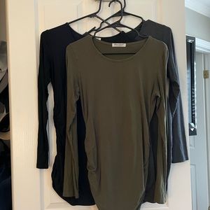 Set of three maternity shirts